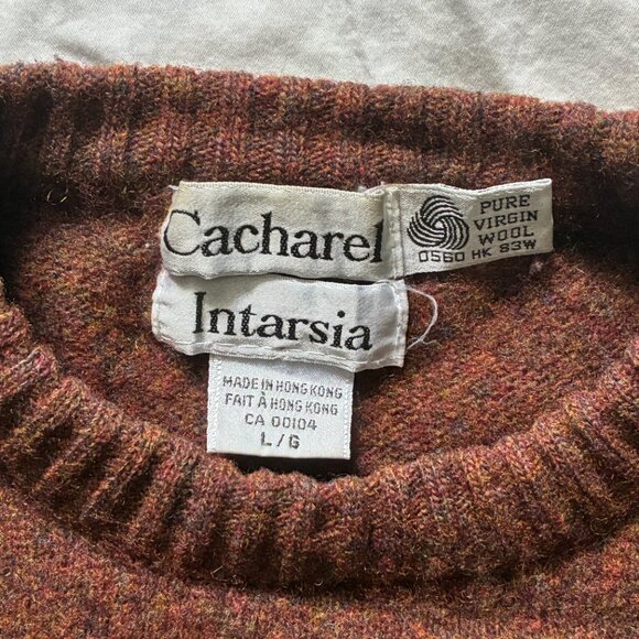 Cacharel Intarsia Lambswool Knit Pullover Sweater - Picture 5 of 12